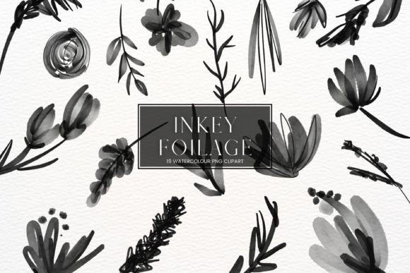 Black Inky Watercolour Flower: A Strategic Design Element for Creative and Professional Use