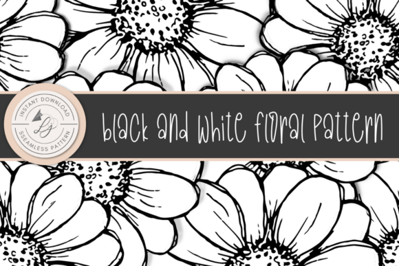 Black White Seamless Daisy Pattern: A Versatile Design for Creative Projects