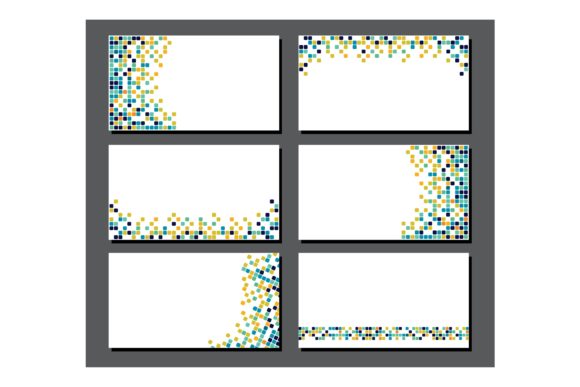 Set of Business Cards Pixel Art