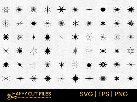 Star Svg Bundle Spark Glitter Clipart: A Versatile Resource for Creative Projects