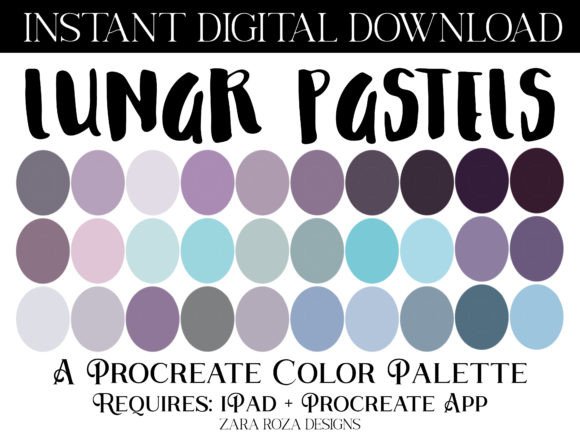 The Magic of Lunar Pastels Procreate Color Palette: Crafting Enchanted Halloween Art