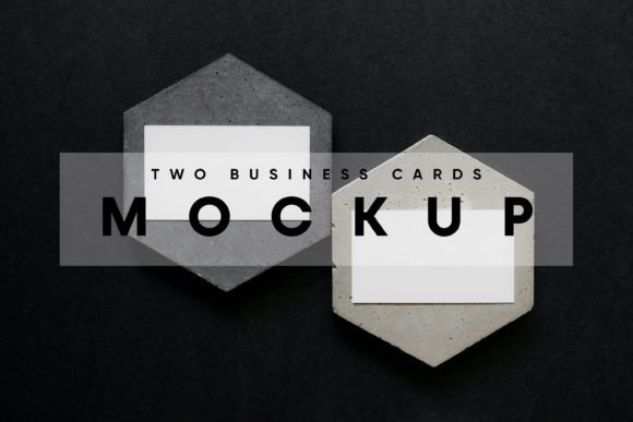 Two Business Cards on a Concrete Mockup: A Modern Approach to Brand Presentation